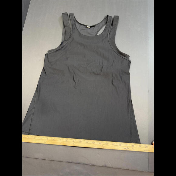 Lululemon Black Athletic Gym Sports Mesh Built in Bra Minimalist Tank Top 8 - Picture 11 of 13